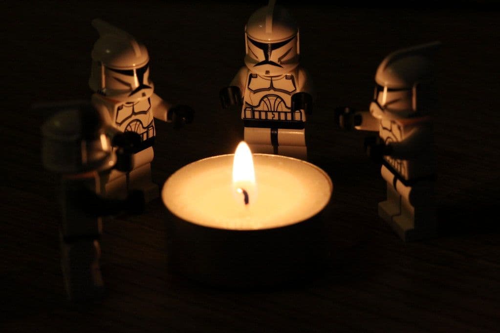 Campfire under the stars